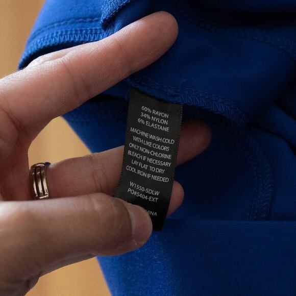 Betabrand Straight Leg Pants Petite in Royal Blue - Picture 5 of 5